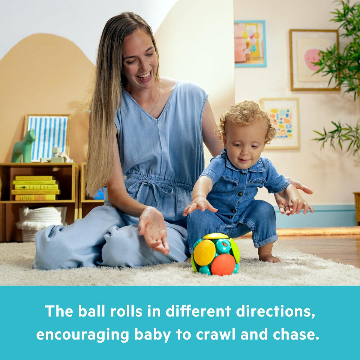 Bright Starts Wobble Bobble Crawl and Chase Ball Liikkuva Pallo 