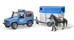 Bruder 02588 Land Rover Defender Poliisiauto, Hevostraileri ja Hevonen