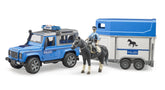 Bruder 02588 Land Rover Defender Poliisiauto, Hevostraileri ja Hevonen