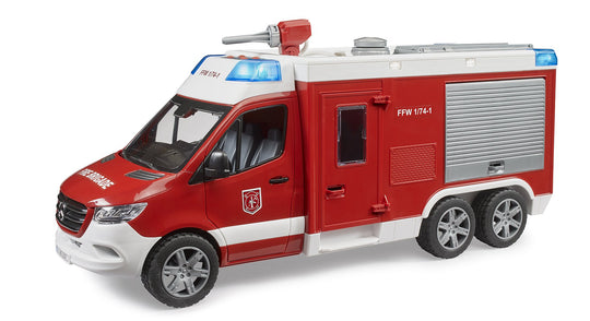 Bruder 02680 MB Sprinter Paloauto Vesitykillä + Valot ja Äänet