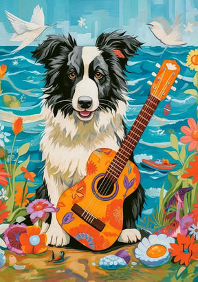 Castorland Palapeli 100 Palaa Collie, Guitar and The Sea
