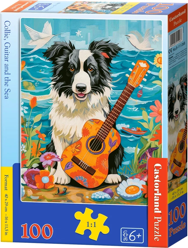 Castorland Palapeli 100 Palaa Collie, Guitar and The Sea