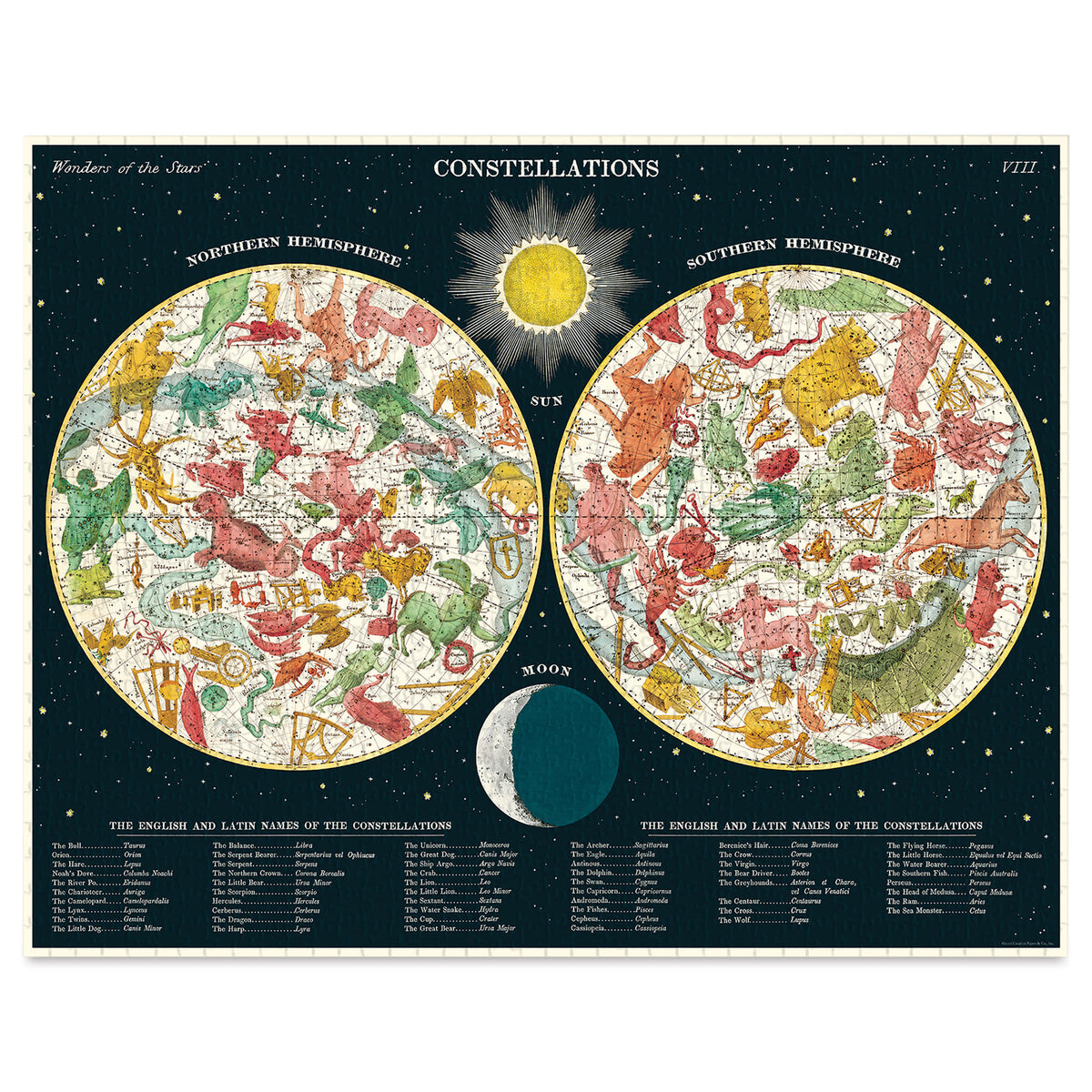 Cavallini & Co. Vintage Puzzle 1000 Palaa Constellations