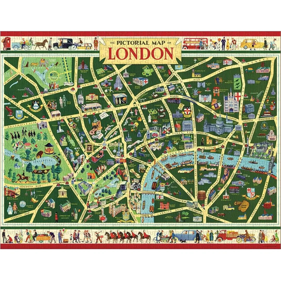 Cavallini & Co. Vintage Puzzle 1000 Palaa Map Of London