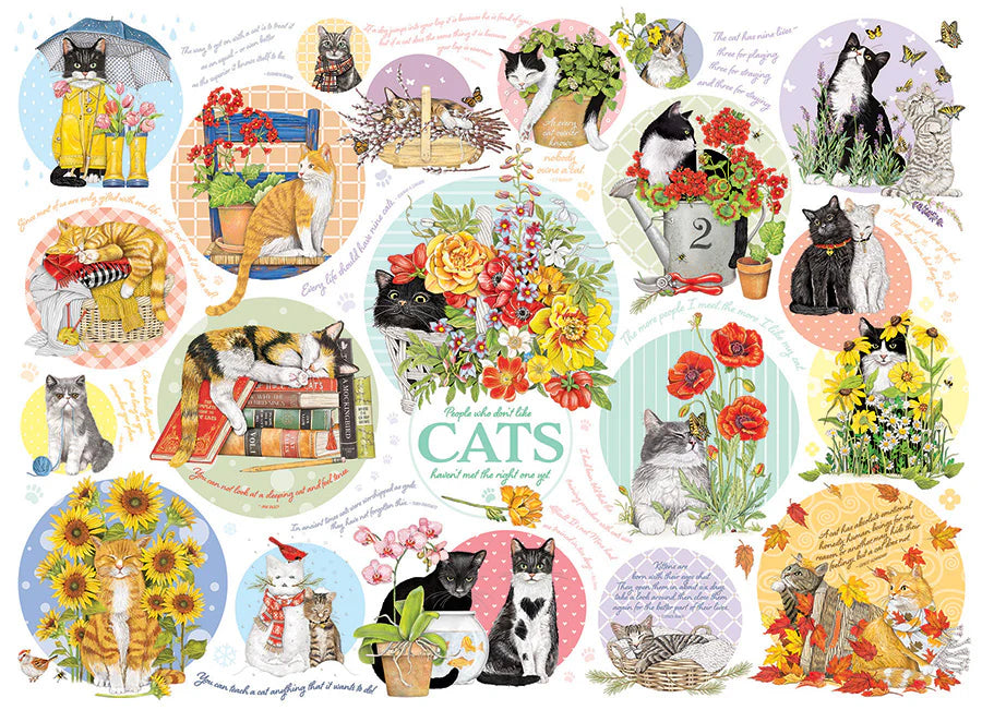 Cobble Hill 1000 Palan Palapeli Cat Thoughts