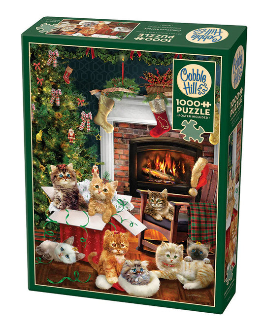 Cobble Hill 1000 Palan Palapeli Christmas Kittens