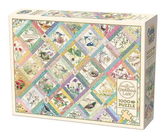 Cobble Hill 1000 Palan Palapeli Country Diary Quilt - (Random Cut)