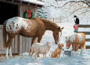 Cobble Hill 350 XXL Palan Palapeli Family Winter Barnyard