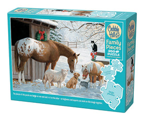 Cobble Hill 350 XXL Palan Palapeli Family Winter Barnyard