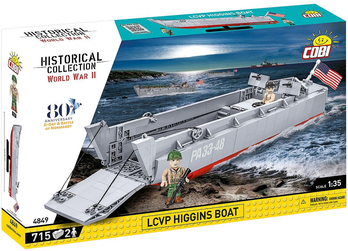 Cobi 4849 LCVP Higgins Boat Koottava Armeijavene