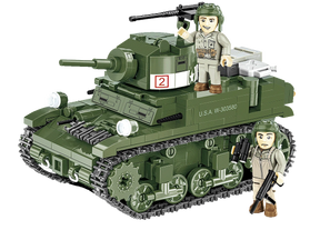 Cobi HC WWII M 3 Stuart  511 Osaa ja 2 Figuuria Koottava Panssarivaunu 