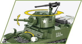 Cobi HC WWII M 3 Stuart  511 Osaa ja 2 Figuuria Koottava Panssarivaunu 