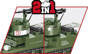 Cobi HC WWII M 3 Stuart  511 Osaa ja 2 Figuuria Koottava Panssarivaunu 