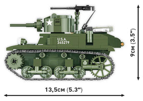 Cobi HC WWII M 3 Stuart  511 Osaa ja 2 Figuuria Koottava Panssarivaunu 