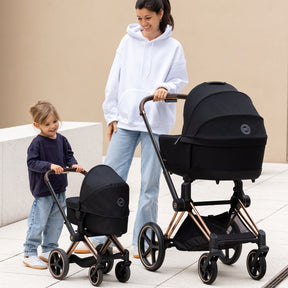 Corolle Cybex Priam 3-in-1 Nukenvaunut Musta/Ruusukulta