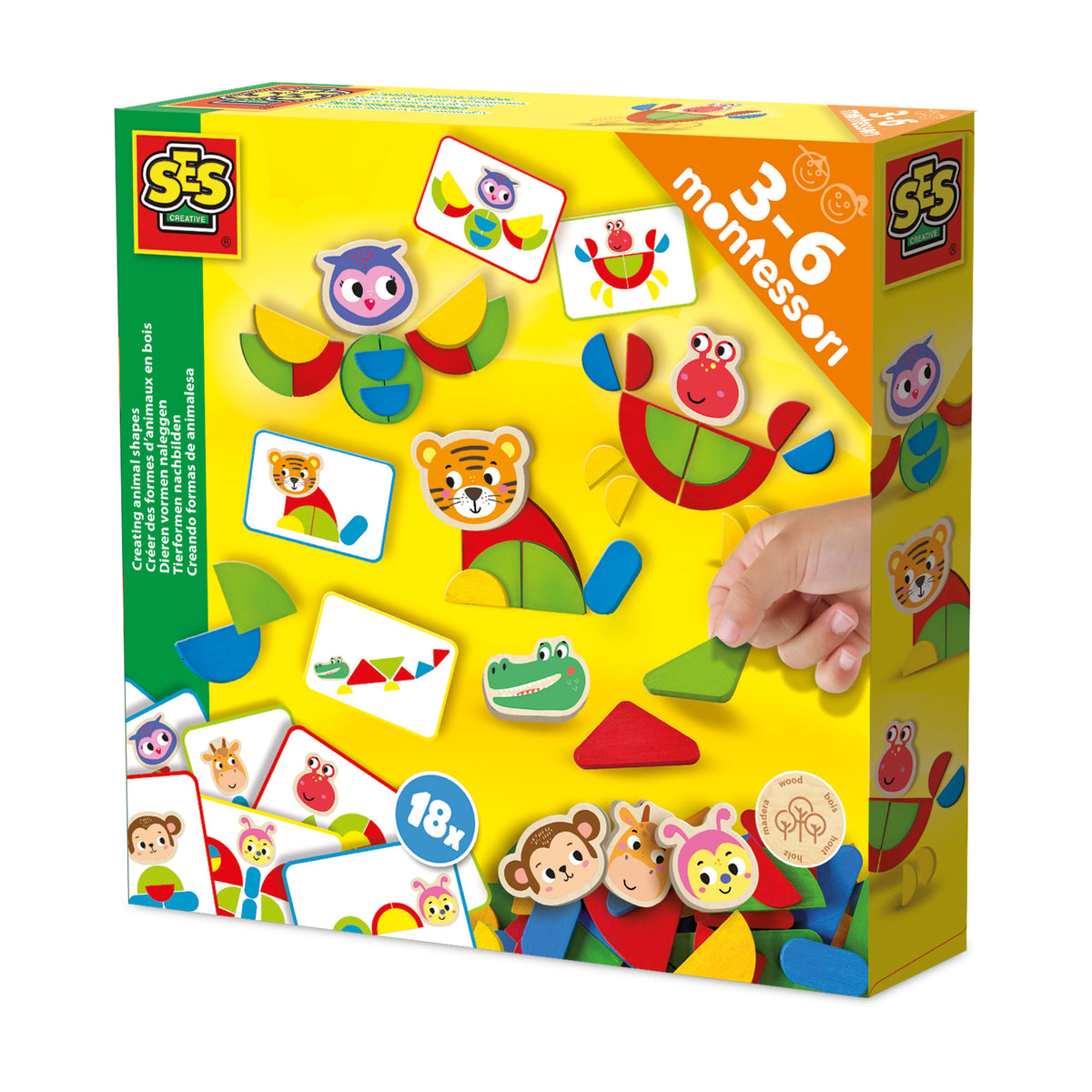 Creating Animal Shapes Montessori Eläinpalapeli/Eläinrakennus 