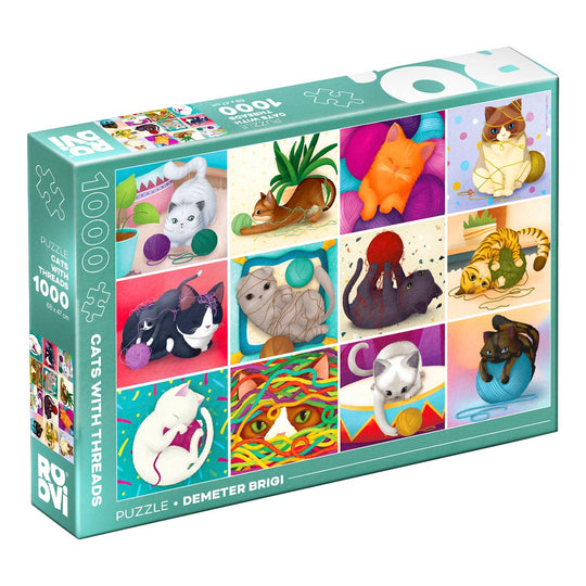 D-Toys 1000 Palan Palapeli Cats With Threads