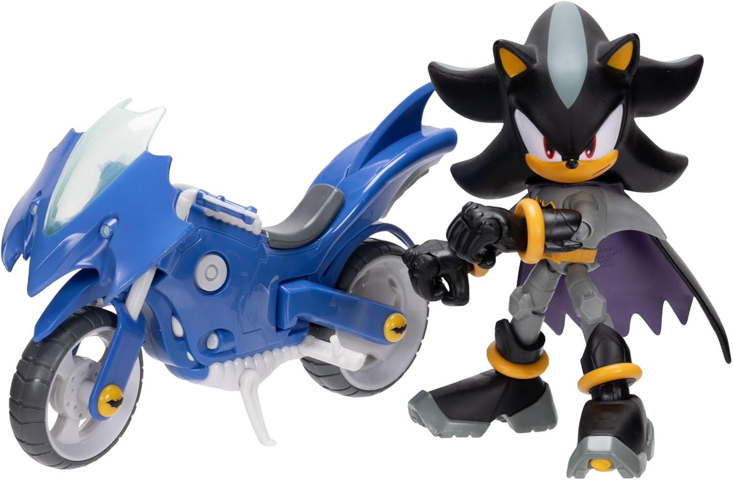 DC x Sonic the Hedgehog 12,7cm Batman Shadow ja Batcycle-Moottoripyörä