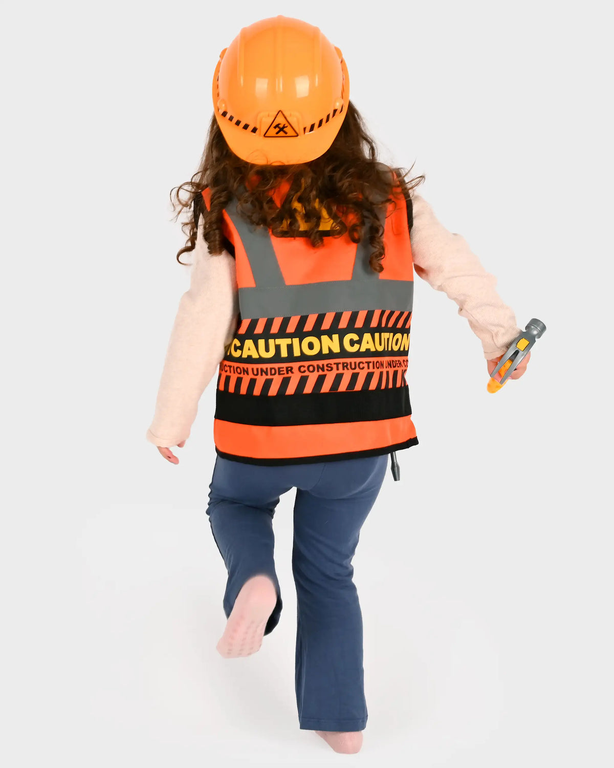 Den Goda Fen Työmaasetti Liivi, Kypärä ja Työkalut 122-128cm (6-8v)