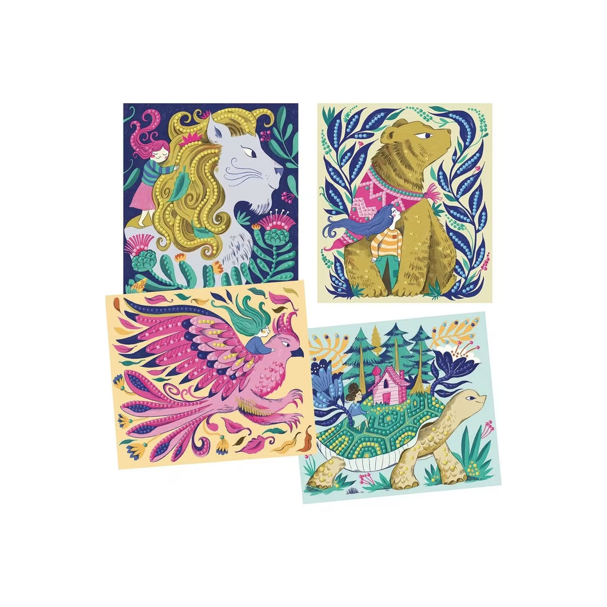 Djeco Artistic Strass Mythical Creatures Timanttiaskartelusetti