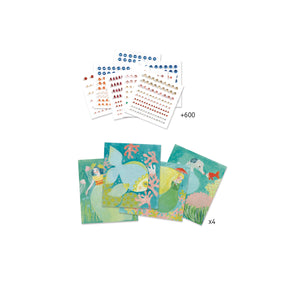 Djeco Artistic Strass Watery Waves Timanttiaskartelusetti