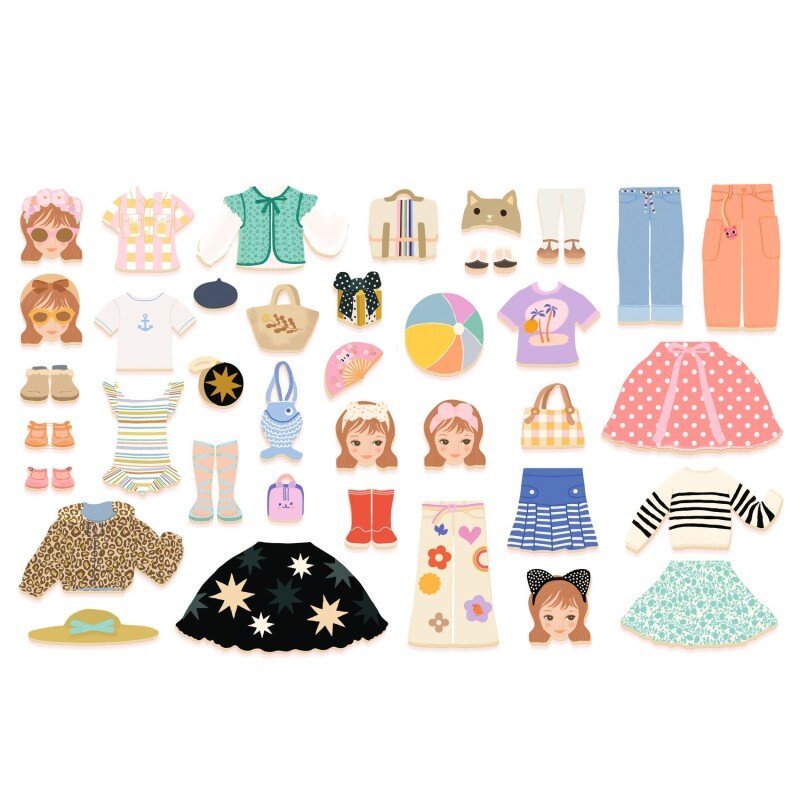 Djeco Paperinukke Magneettileikki