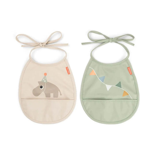 Done by Deer Pieni Taskullinen Ruokalappu 2-pack Celebration