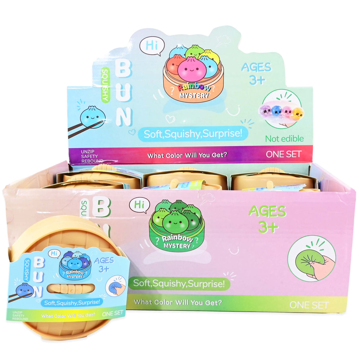 Dumpling Puristeltava Värikäs Glitter Yllätyspakkaus 4 kpl