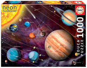 Educa 1000 Palan Palapeli Solar System, Pimeässä Hohtava