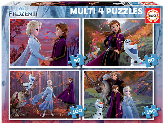 Educa 4 X Frozen Palapeli 50-150 Palaa