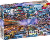 Enjoy Puzzle 1000 Palan Palapeli Colorful Apartment Building, Hong Kong