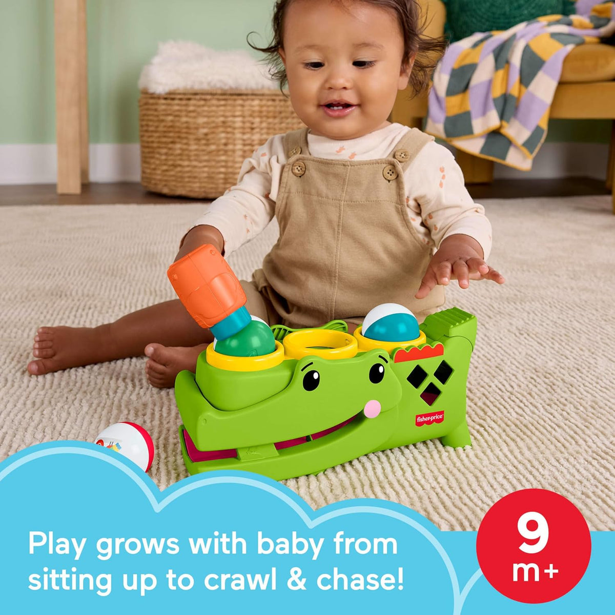 Fisher-Price Tap & Roll Alligator Aktiviteettilelu 