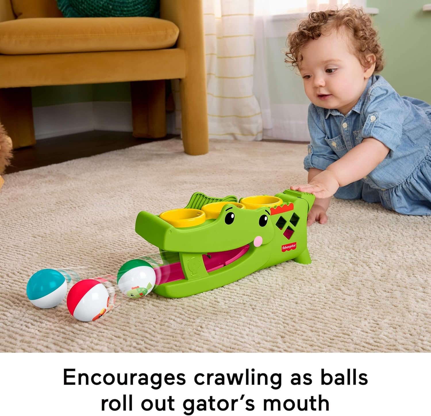 Fisher-Price Tap & Roll Alligator Aktiviteettilelu 