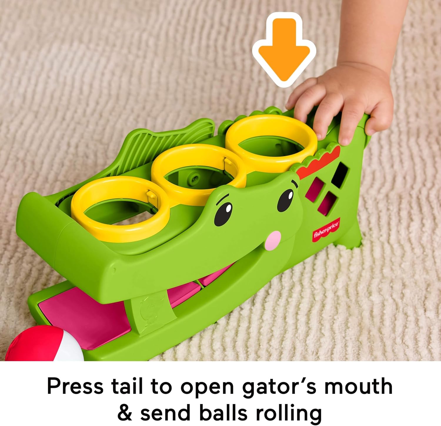 Fisher-Price Tap & Roll Alligator Aktiviteettilelu 