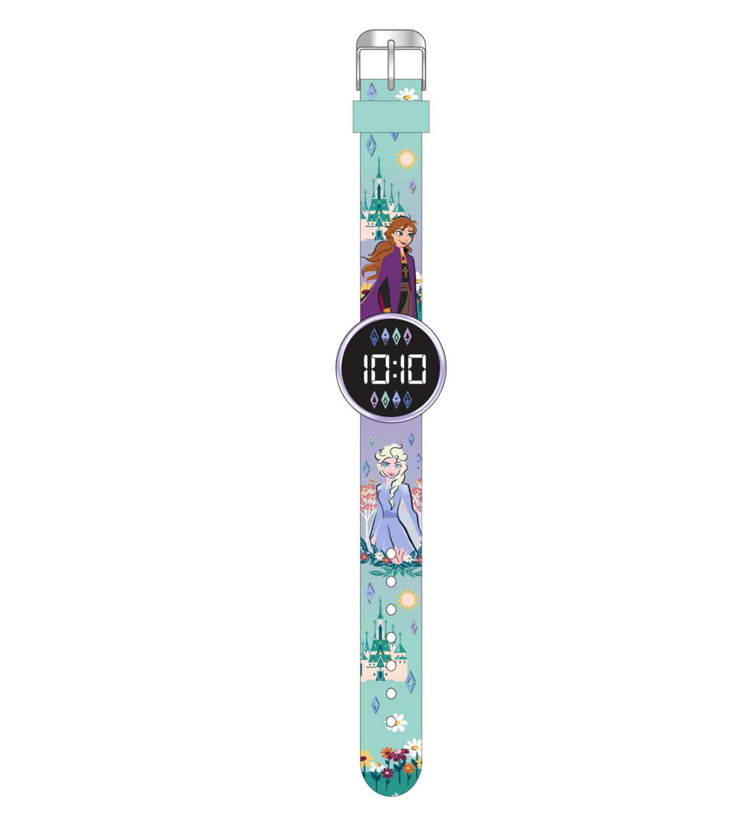 Frozen LED Lasten Kello Pyöreällä Kellotaululla
