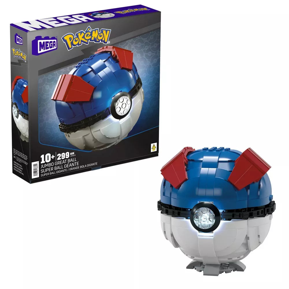 Mega Construx Jumbo Rakennettava Pokemonpallo 299 Osaa