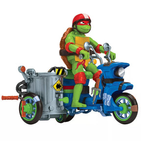 Teini-ikäiset Mutanttininjakilpikonnat Turtles Raphael ja Moottoripyörä