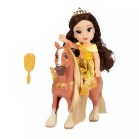 Disney Princess Pikkunukke Belle ja Philippe Hevonen
