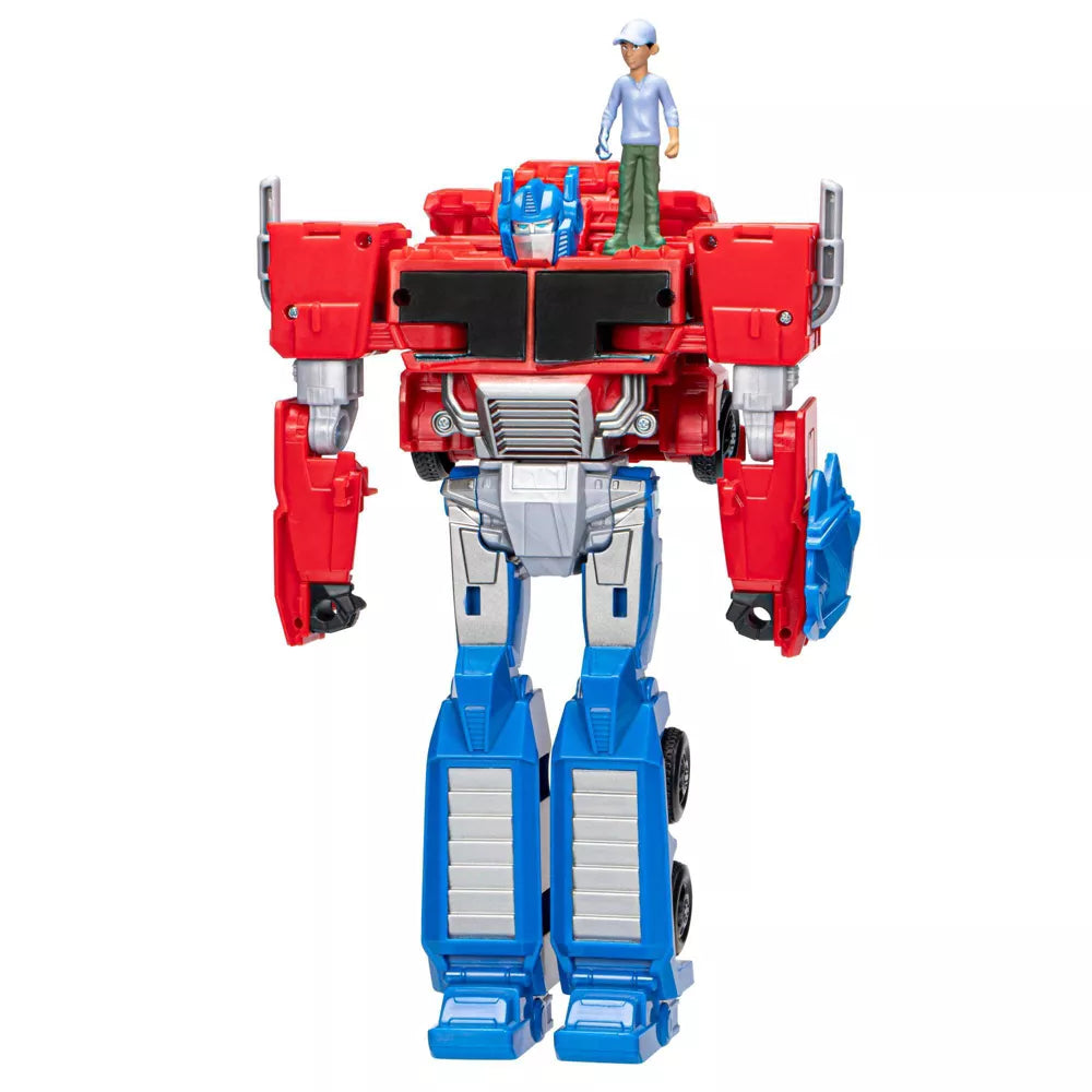 Transformers Earthspark Spin Changer Optimus Prime ja Robby Malto