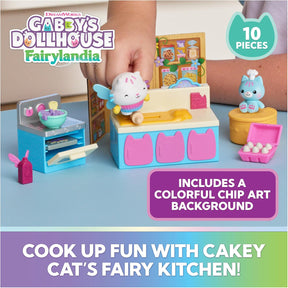 Gabby's Dollhouse Fairylandia Cakey Cats Fairy Kitchen Set