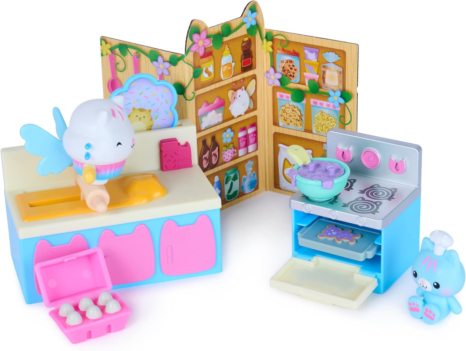 Gabby's Dollhouse Fairylandia Cakey Cats Fairy Kitchen Set