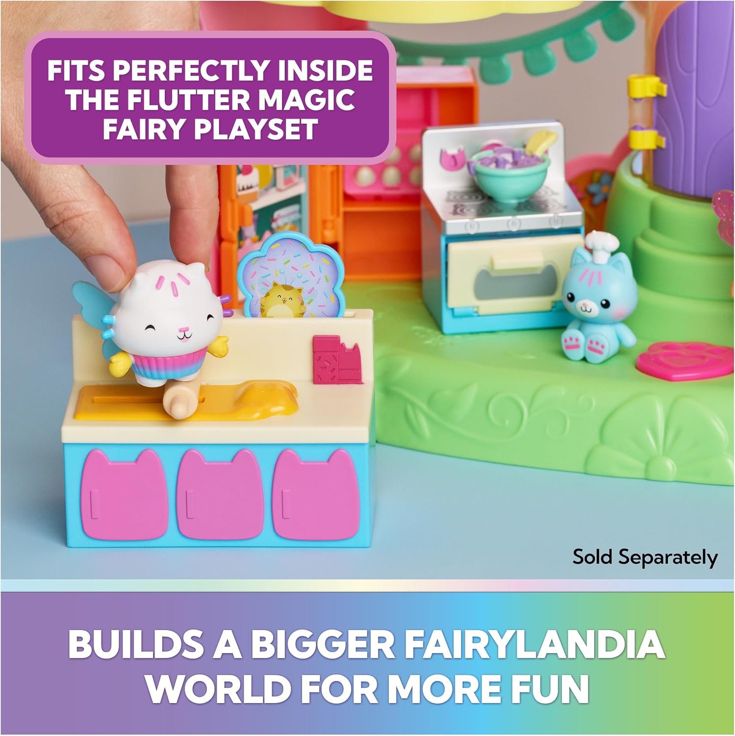 Gabby's Dollhouse Fairylandia Cakey Cats Fairy Kitchen Set