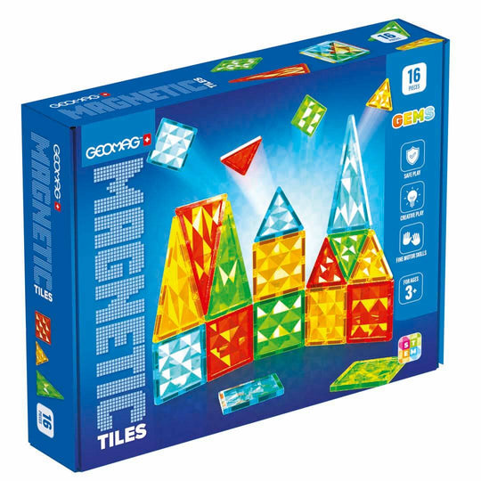 Geomag Magnetic Tiles 3D Rakennussarja 16 Osaa