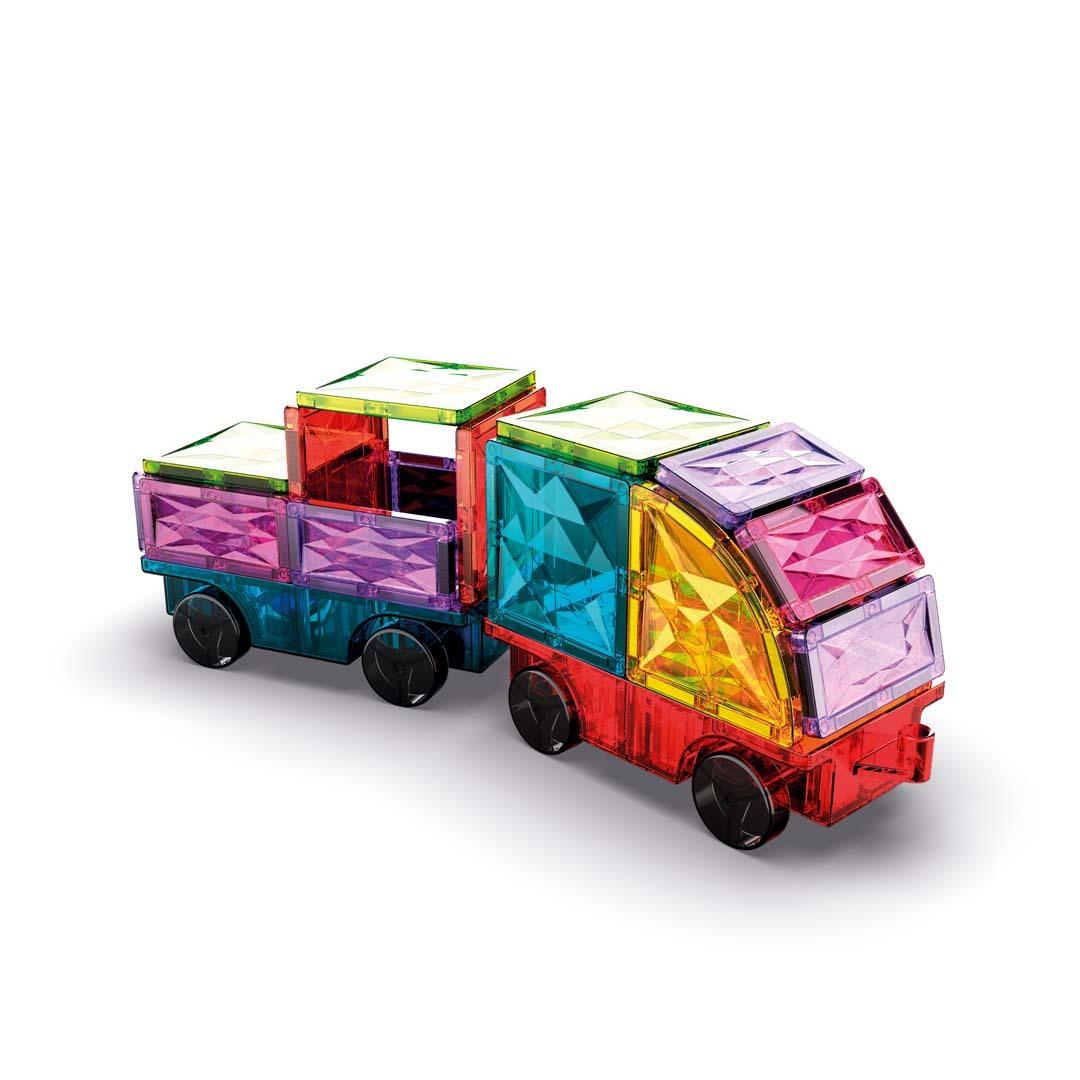 Geomag Magnetic Tiles Gems Vehicles/Kulkuneuvot Magneettinen Rakennussarja 24 Palaa