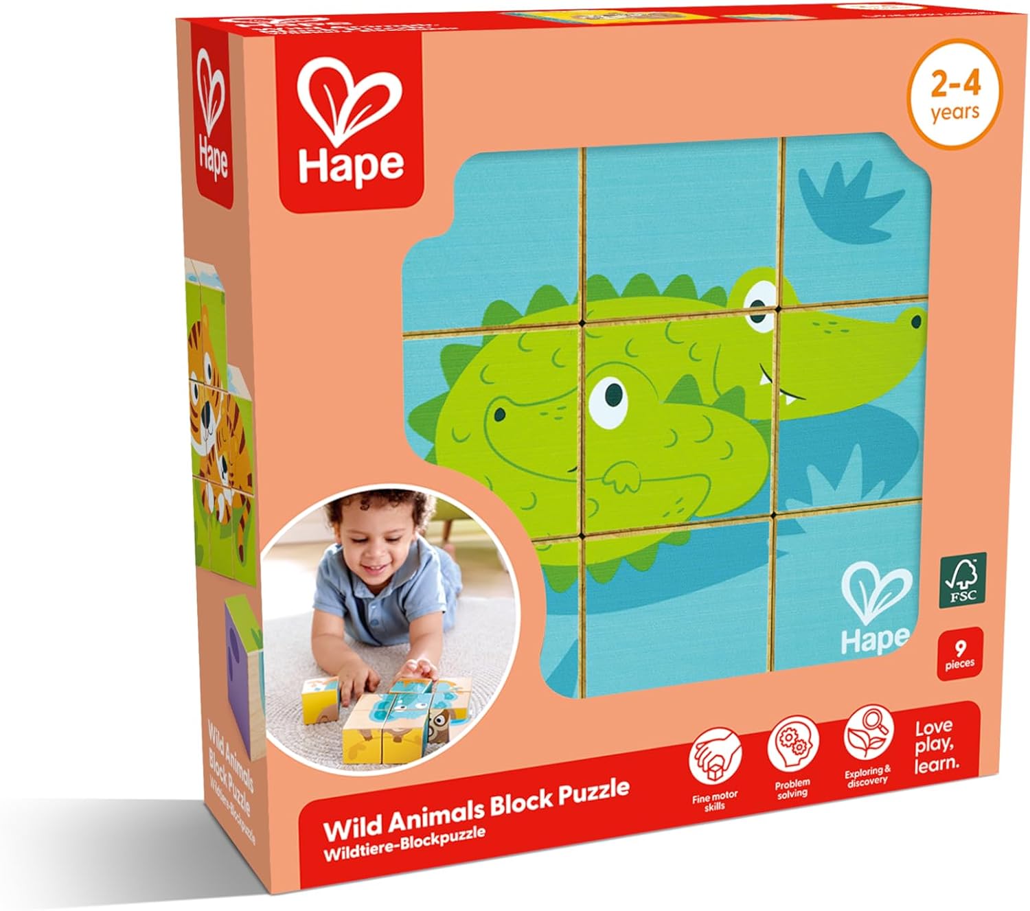 Hape Puinen Kuutiopalapeli Viidakko