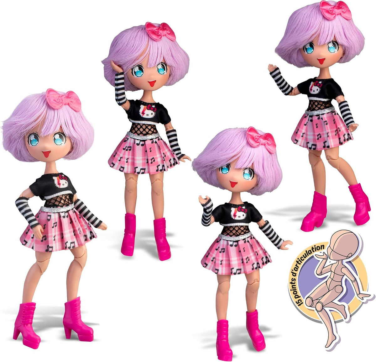 Hello Kitty Manga Nukke Teddy Rock
