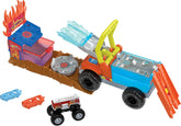 Hot Wheels Monster Trucks Color Shifters Fire Crash Leikkisetti