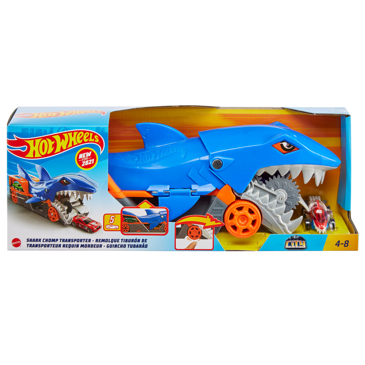 Hot Wheels Shark Transport Truck Pikkuautoleikkisetti