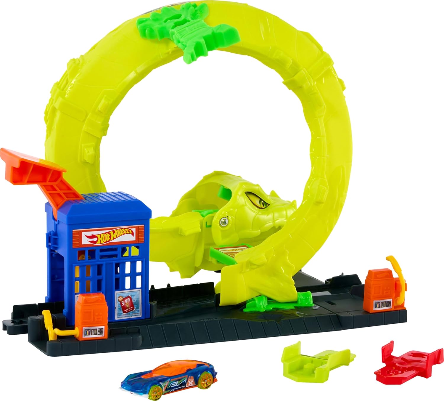 Hot Wheels Snake Spiral Attack Pikkuauto Leikkisetti