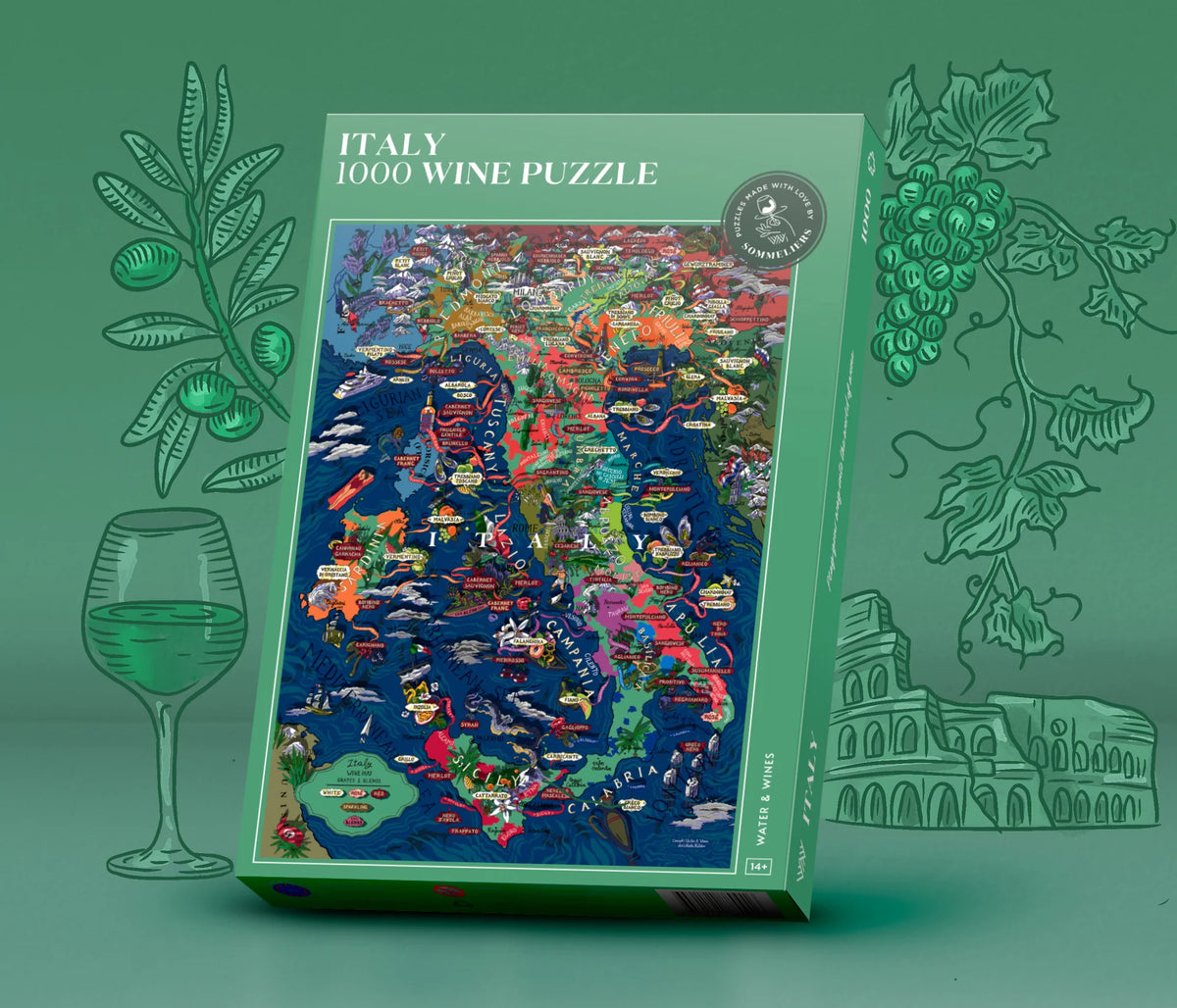 Water & Wines Italy, Wine Puzzle 1000 Palan Palapeli